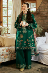 BAROQUE - Winter 3PC Dhanak Embroidered Suit - SBO132